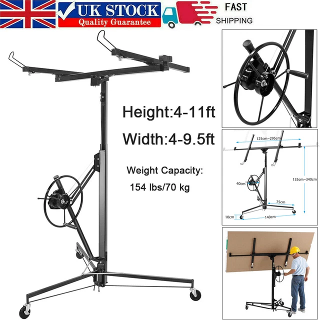 Professional 70Kg 11Ft Drywall Panel Sheet Lift Hoist Plasterboard Lifter Tool