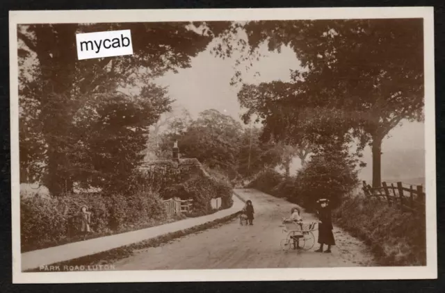 Postcard Luton Bedfordshire early view Park Road RP