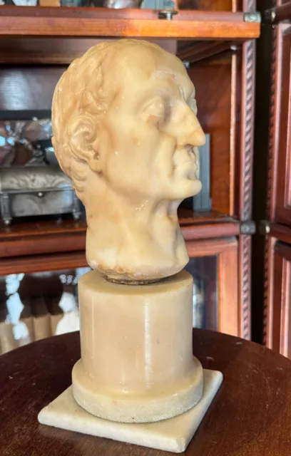 Ancient Marble Greco-Roman Bust, Museum Piece Original & Stand 10.75" - 27.30cm