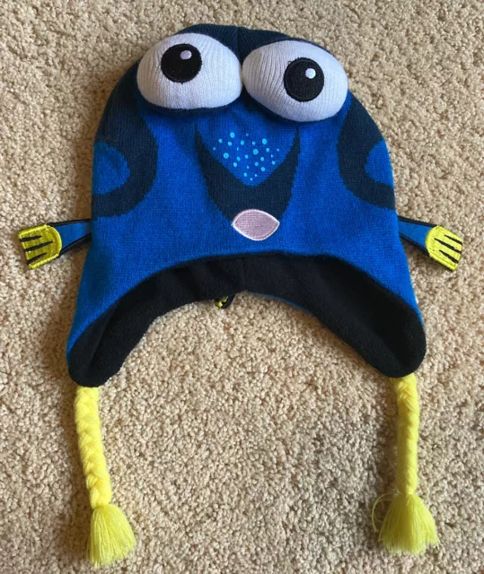 Disney Pixar FINDING DORY Kids Knit Winter Beanie Hat Big Eyes & Fins OSFM