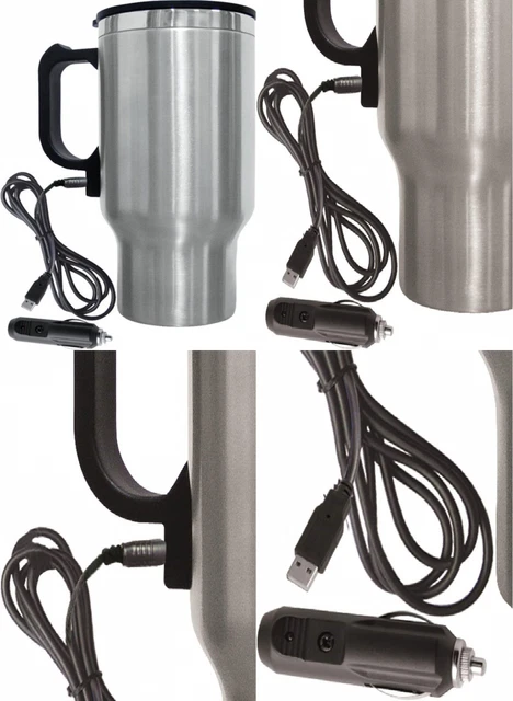 Brentwood Travel Mug 12 Volt Heated, 1 Count (Pack of 1), Stainless Steel