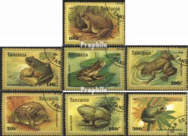 Tanzania 2264-2270 (complete issue) used 1996 Anurans