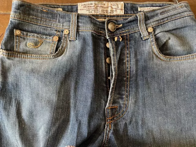 Jacob Cohen Adulte Unisexe Bleu Jeans en Coton + Élasthanne Délavé Taille W31