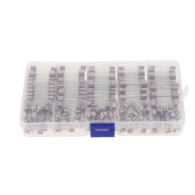 250 Pièces 1A ~ 20A Coup Rapide Tube De Verre Mouffe D'action Fusible Assorti