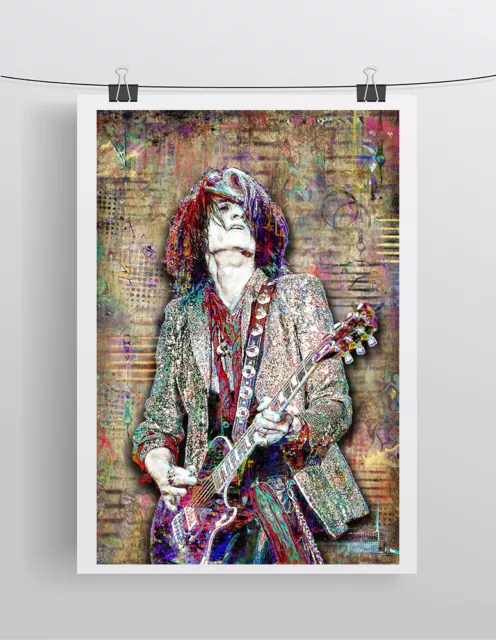 JOE PERRY 20x30inch Poster, AEROSMITH Artwork, Joe Perry Pop Free Shipping US 2