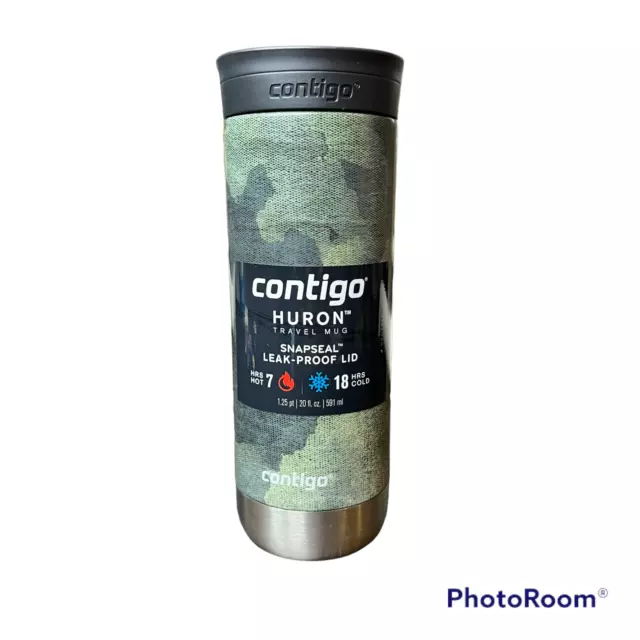 Contigo “Huron” Snapseal 20 oz Travel Mug, Textured Camo, NWT