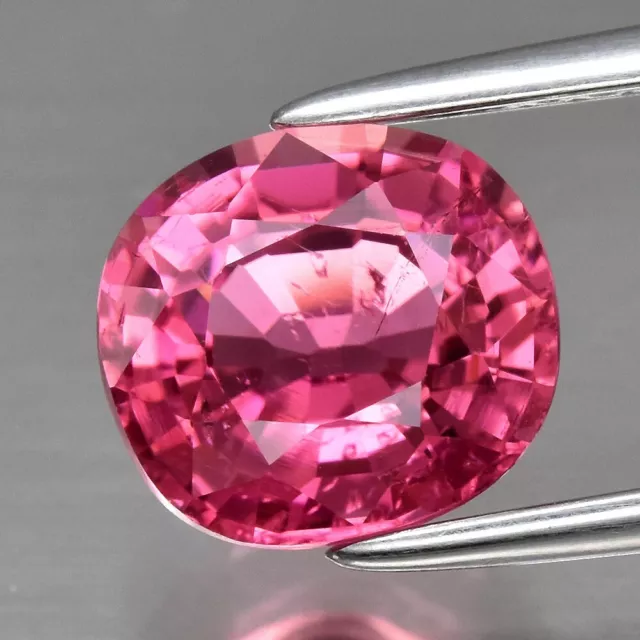 1.55ct 7.3x6.7mm Cushion Natural Unheated Purplish Pink Tourmaline, Mozambique