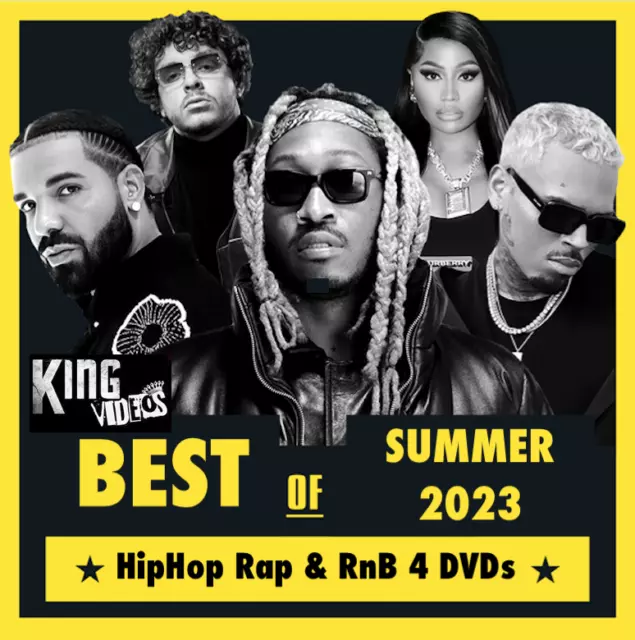 SUMMER 2023 Rap HipHop RnB 148 Music Videos 4 DVDs Cardi B, Gunna, Future, Drake