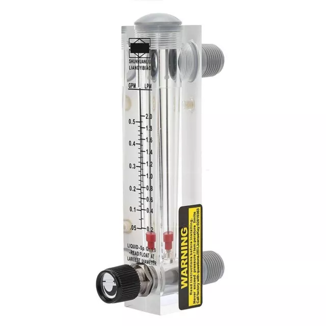 LZM-15T Water Liquid Flow Meter Knob Panel Type Rotameter Flowmeter