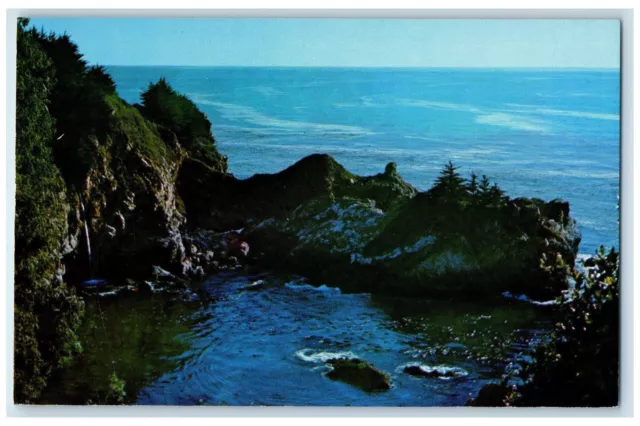 c1960s Julia Pfeiffer Burns States Park Saddle Rock Scene Big Sur CA Postcard