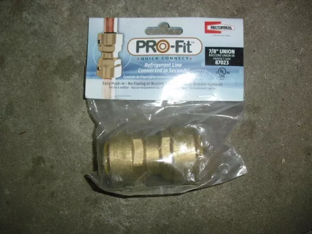 RectorSeal 87023 PRO-Fit 7/8" Quick Connect Union for refrigerant line