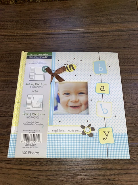Memory Book Keepsake For Baby Boy Milestone Record Photo Book Journal Blue Album