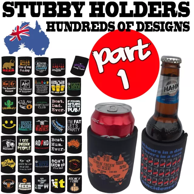 Stubby Holder Funny Novelty Stubbie Gift - SUPER VARIOUS DESIGNS BH1 Gifts