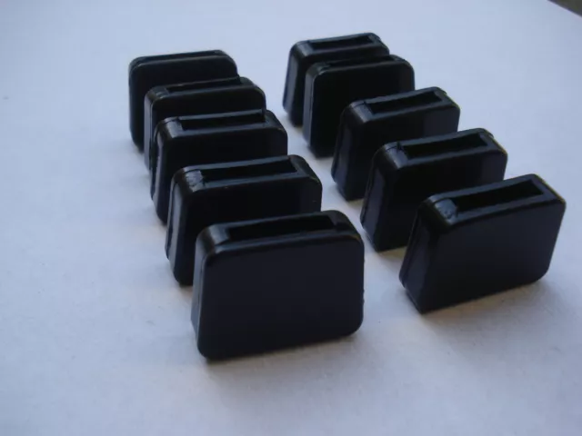 LOT DE 10 embouts enveloppants pour fer plat 30x4mm noir patin