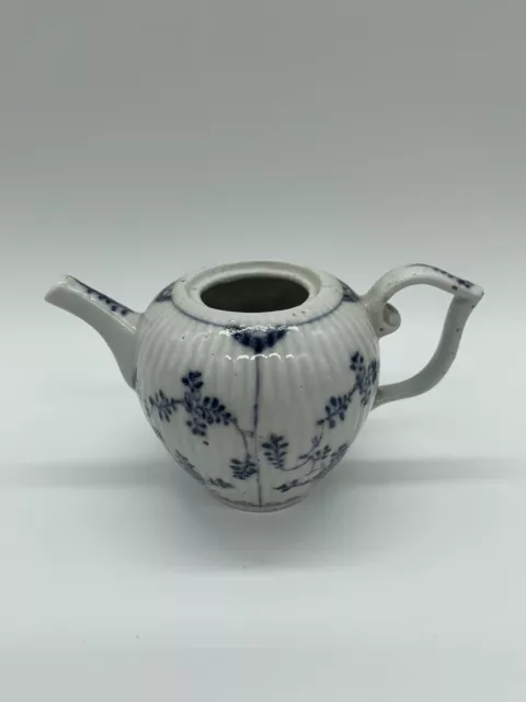 um 1730 Meissen kleine Wasserkanne - kännchen Teekanne indisch Blau Strohblume