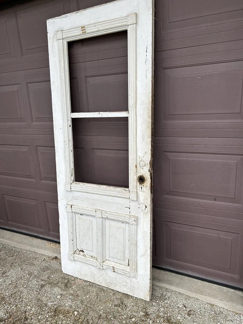 Antique Vintage Victorian Entry Wood Door 2
