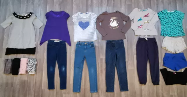 Girls Spring/Summer Clothes Bundle Age 7-8 Shorts, tops, jeans, jeggings, dress