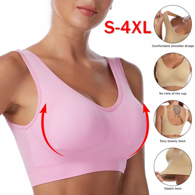 COMFORT BRA SEAMLESS Stretchy Available in 3 Colours S M L XL Easy