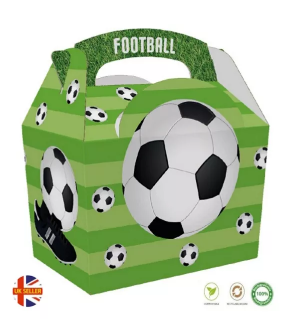 Boys Football Food Boxes Picnic Meal Bag Sports Birthday Party Plate Gift Box CP