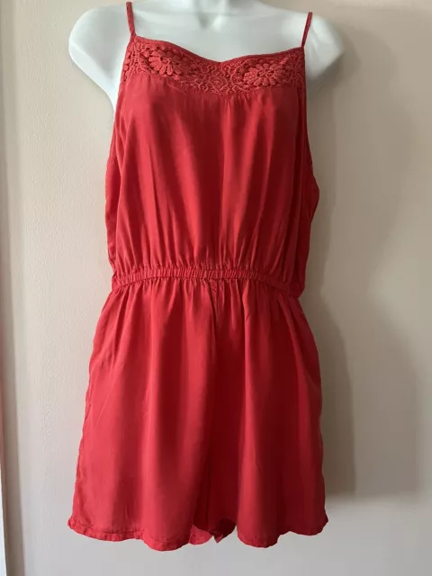 Superdry Playsuit Uk Size 12 Red