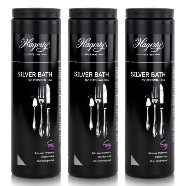 Hagerty Silver Bath - Silbertauchbad für strahlenden Glanz 580ml (3er Pack)