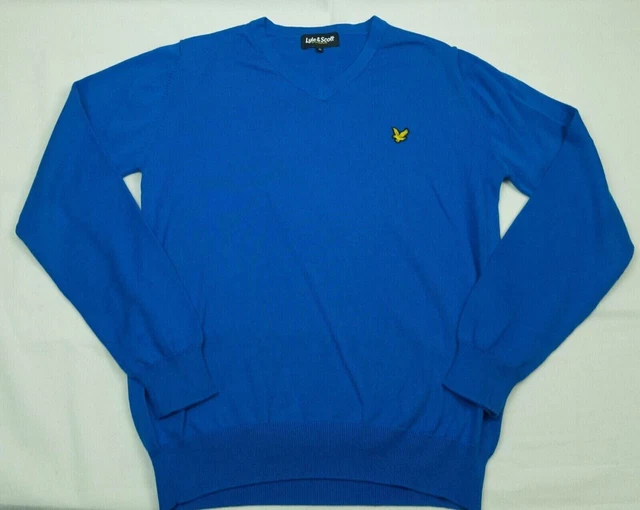 LYLE E SCOTT MAGLIONE DA UOMO COTONE TAGLIA M VGC .a