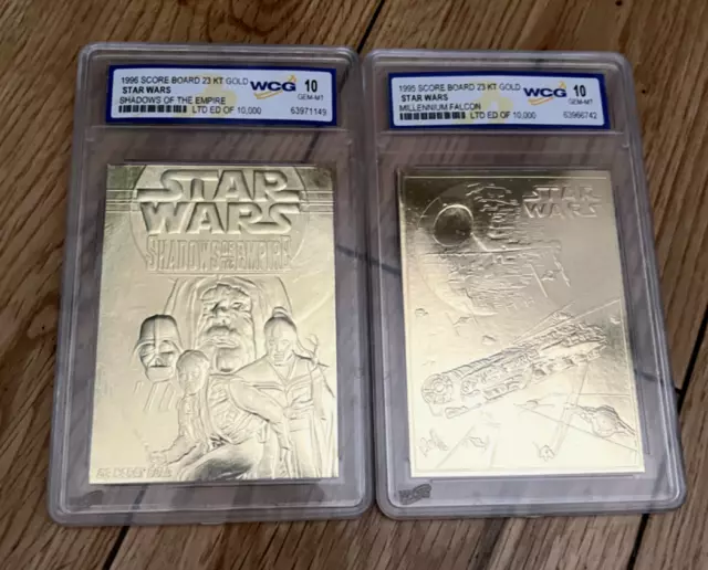 Star Wars: Score Board 1996 23KT Gold - Two Cards Limited Edition 10,000 Each