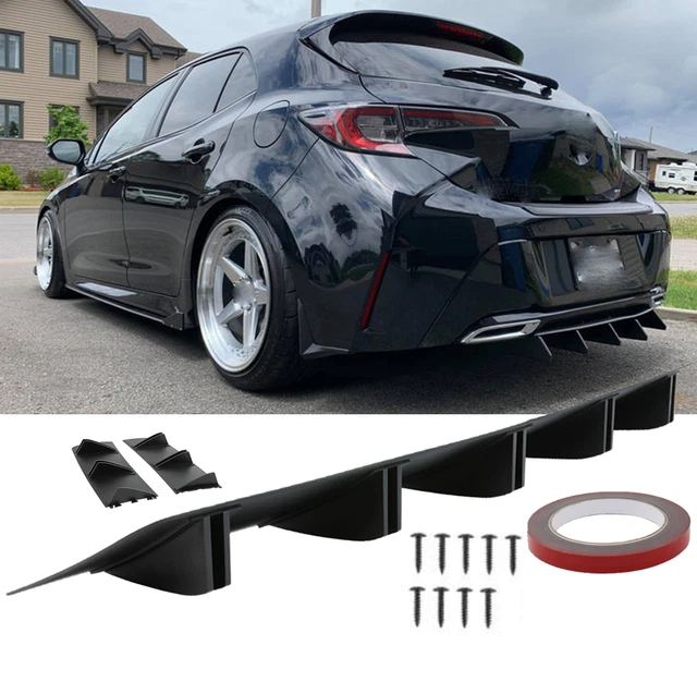 REAR BUMPER DIFFUSER 5Fin Spoiler Lip Splitter For Toyota Corolla