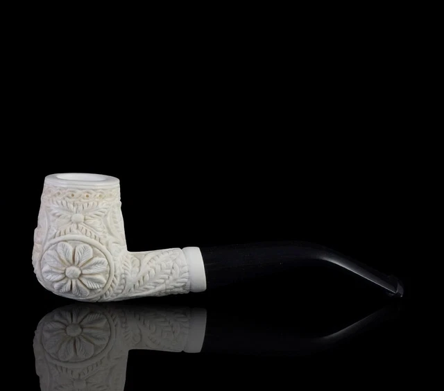 Pipe à Tabac GERMANUS Corncob Regular Bent - Pipe Épi De Maïs Avec Étui Et Filtre 6mm Pipe Tabac Homme