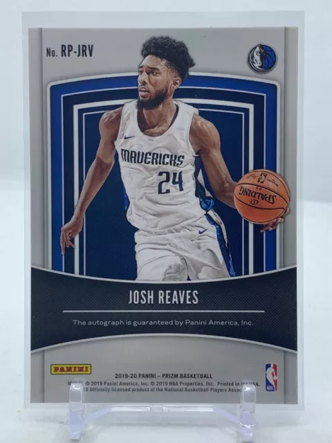 JOSH REAVES #RP-JRV - 2019-20 PRIZM Basketball - Rookie Penmanship AUTOGRAPH 2