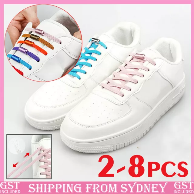 No Tie Shoelaces Elastic Locked Shoe Lace Lazy Laces Sneakers Sports Kids Adults