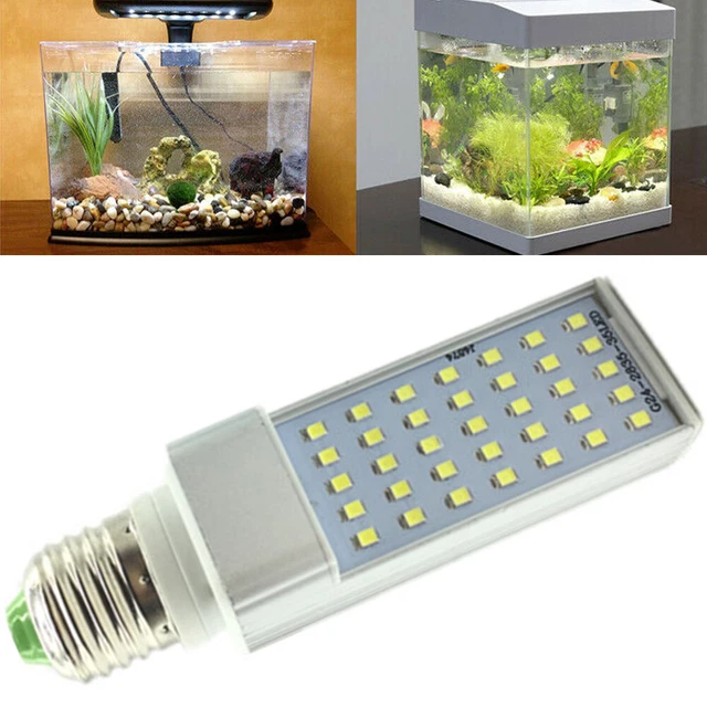 7W E27 LED White Light Bulbs Aquarium Coral Plant Grow Fishpod Fish Tank D