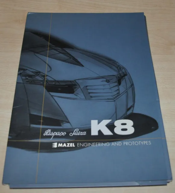 Mazel K8 Press Kit Folder Supercar Concept Hispano Suiza Lot Brochure Prospekt
