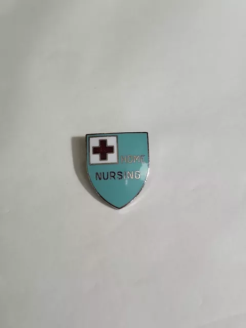 Vintage American Red Cross Home Nursing Lapel Scrubs Jacket Hat Pin