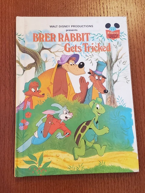 Walt Disney Brer Rabbit Gets Tricked Hardcover Book Vintage 1981