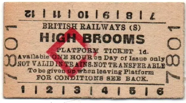 BR(S) Platform Ticket High Brooms 1d