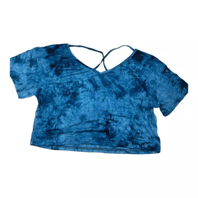 NEW SWEATYROCKS WOMEN'S Tie Dye Criss Cross Back Short Sleeve Crop Summer  TShirt $20.00 - PicClick