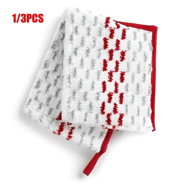 Tapis de vadrouille en microfibre blanc + rouge pour vadrouilles en aérosol Vil