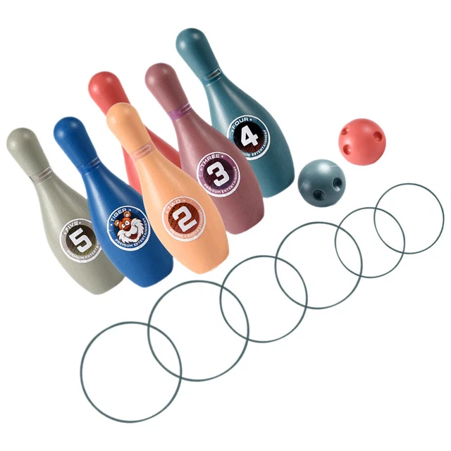 1 Set of Interesting Bowling Game Toys Parent-child Interactive Bowling Pins
