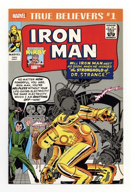 True Believers Kirby 100th Iron Man #1 NM- 9.2 2017