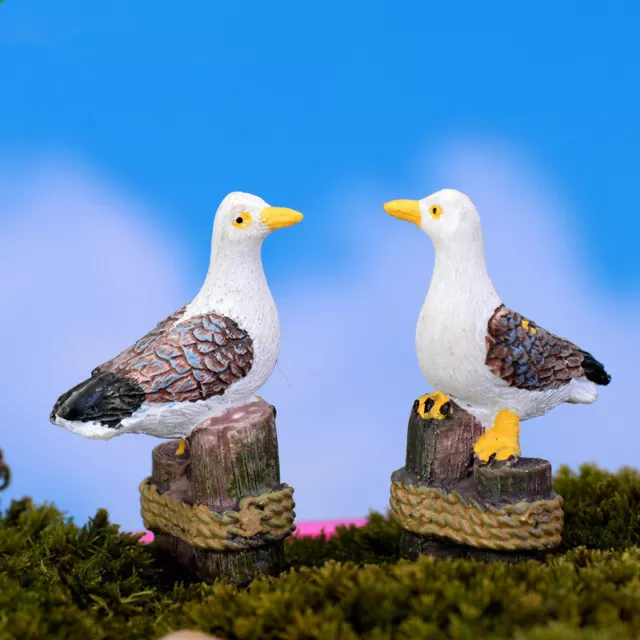 3pcs Seagull Turtledove Decoration Supplies Moss Micro Landscape Garden Deco