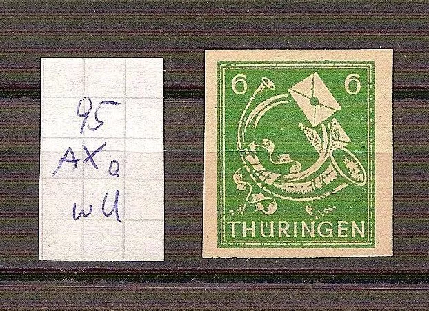 SBZ Thüringen Mi-Nr. 95 AX a w U **  postfrisch geprüft