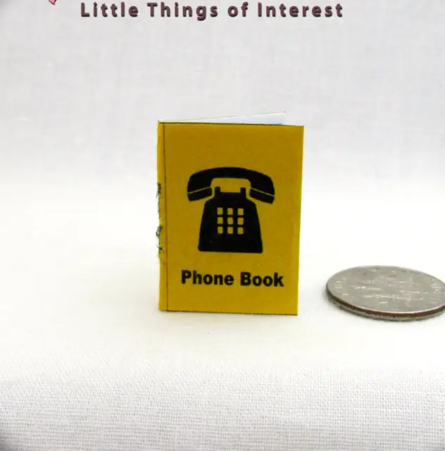 PHONE BOOK 1:12 Scale Dollhouse Miniature Book 1" Scale Telephone Directory