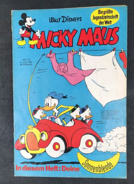 Micky Maus Heft 31/1965 inkl. Sonnenblende
