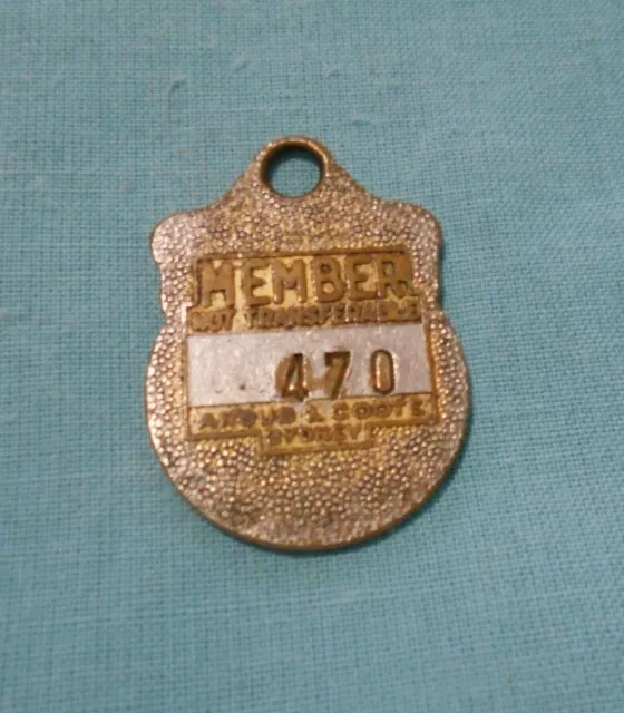 #D618.   1965  Penrith Rsl Club Member Badge   #470 2