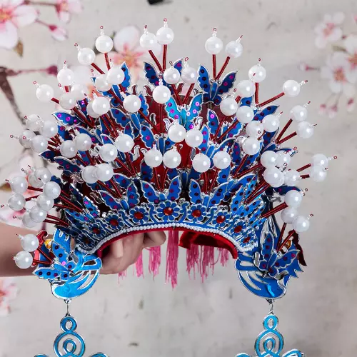 Beijing Opera Headdress Chinese Ancient Style Hat Cosplay Performance Head Wear 3