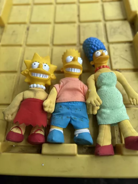 1990 Burger King The Simpsons Plush 3  Doll set Loose Lot