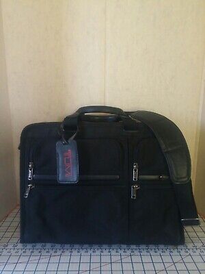 Tumi 26114D4 Alpha Black Ballistic Nylon Laptop Messenger Briefcase Bag