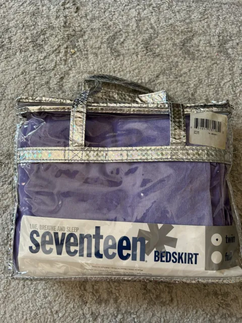 Seventeen Home NEW Plush Velvet Bed Skirt Twin Size Lavender Purple Dorm Girls