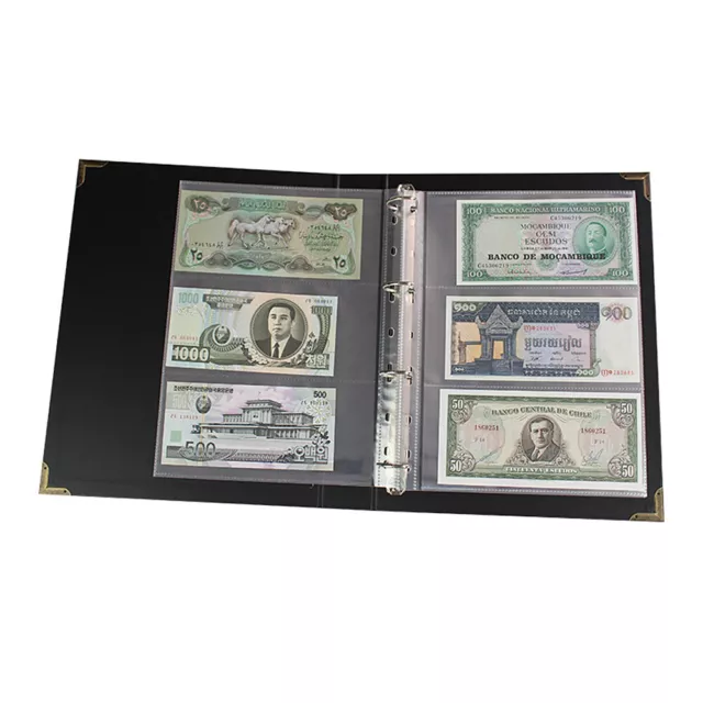 300Pcs Pocket Currency Page Paper Money Album Banknote Storage Collection Holder